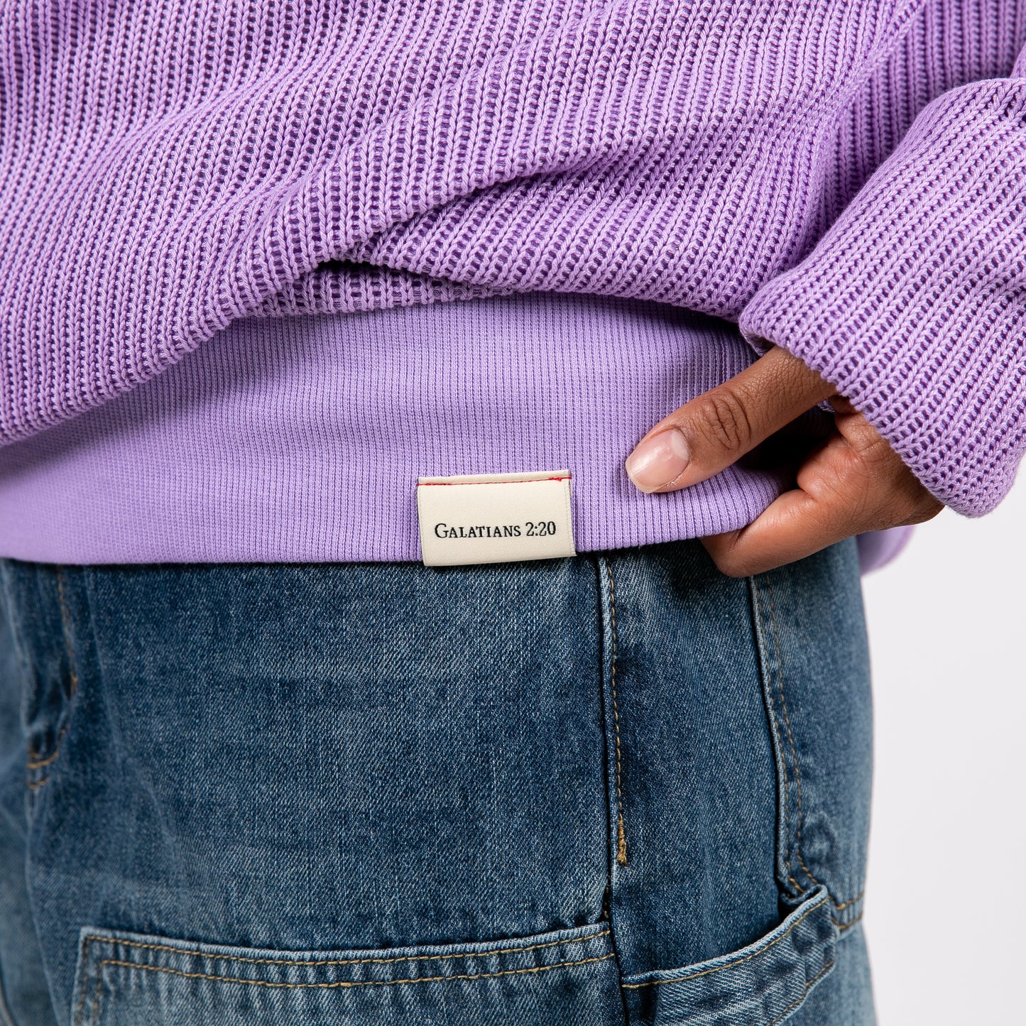 BE STILL KNIT CREWNECK - LAVENDER