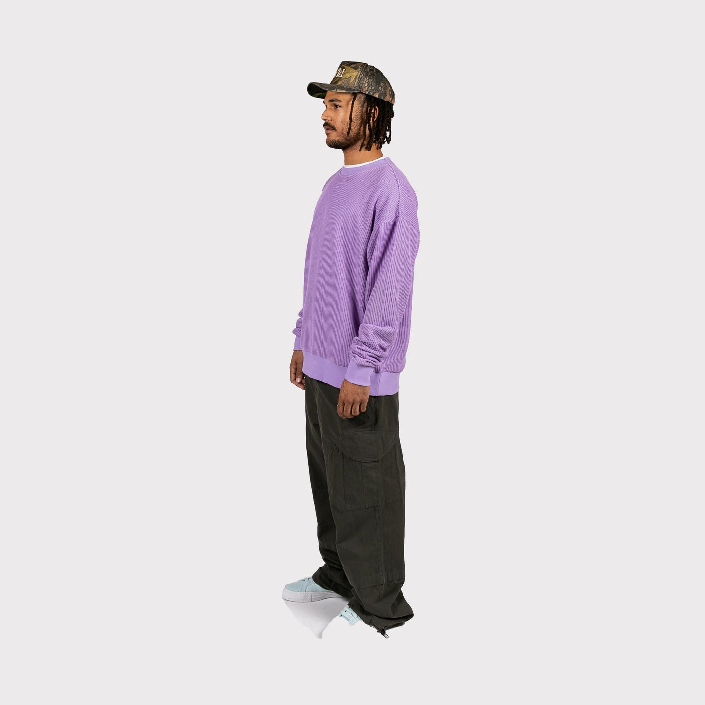 BE STILL KNIT CREWNECK - LAVENDER