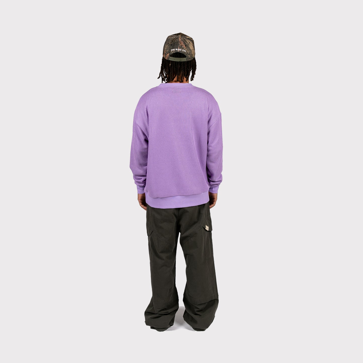 BE STILL KNIT CREWNECK - LAVENDER