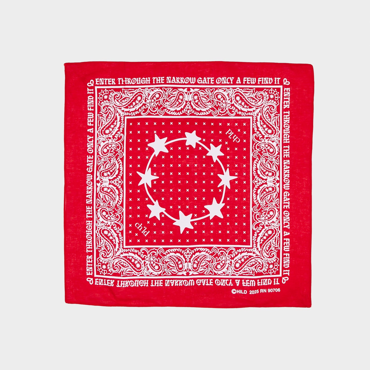 3 YEAR ANNI NARROW BANDANA - RED