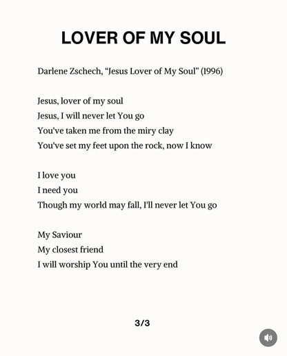 LOVER OF MY SOUL I LOVE JESUS TEE