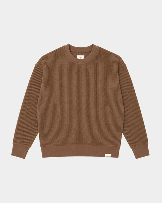 BE STILL KNIT CREWNECK - BROWN