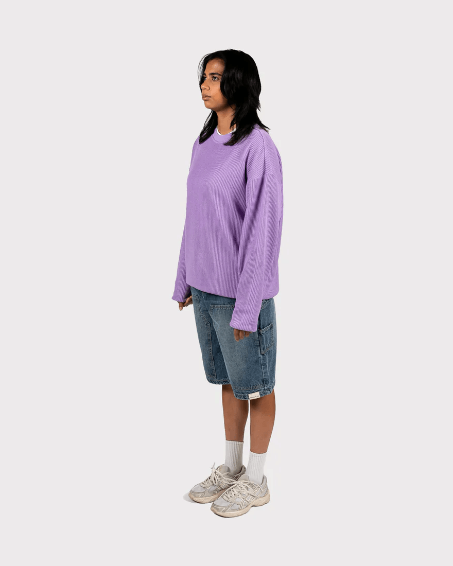 BE STILL KNIT CREWNECK - LAVENDER