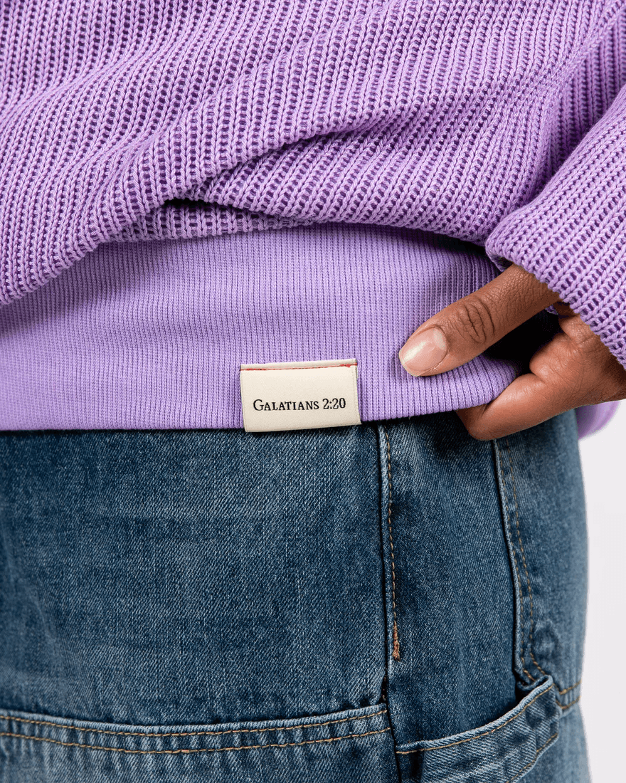 BE STILL KNIT CREWNECK - LAVENDER