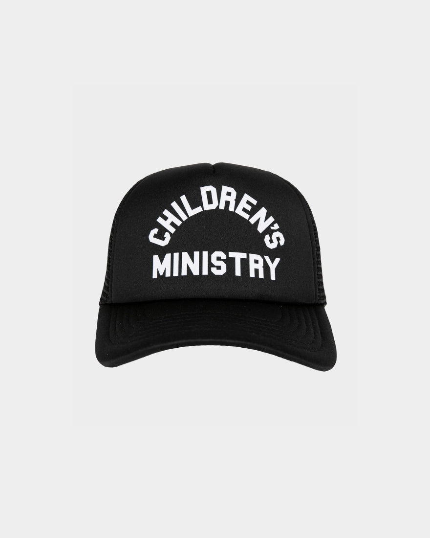 CHILDREN'S MINISTRY TRUCKER HAT - BLACK