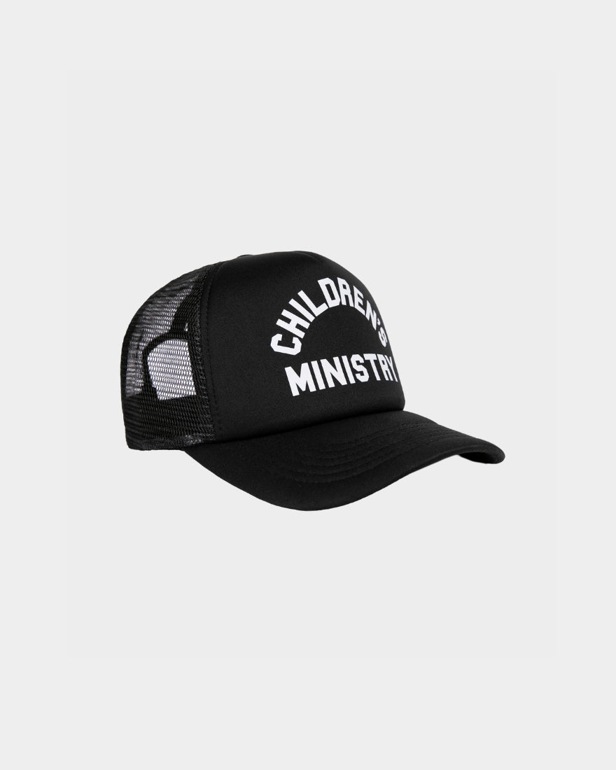 CHILDREN'S MINISTRY TRUCKER HAT - BLACK