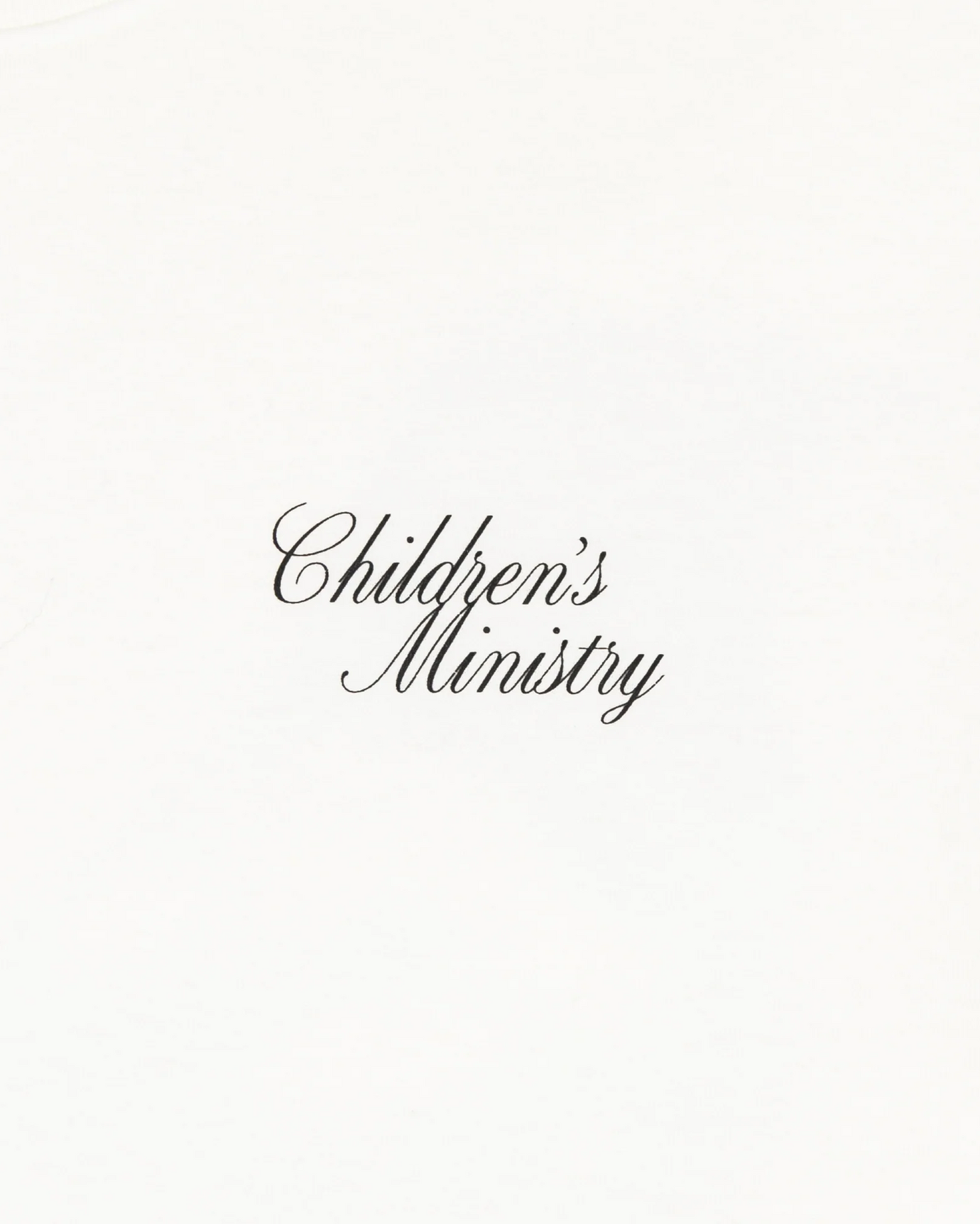 CHILDREN'S MINISTRY TEE - OFF WHITE