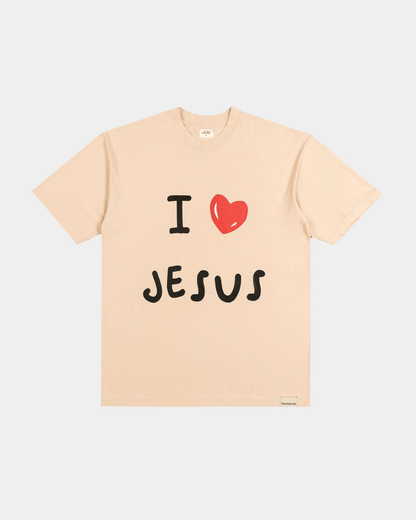 LOVER OF MY SOUL I LOVE JESUS TEE - BLESSED BEIGE