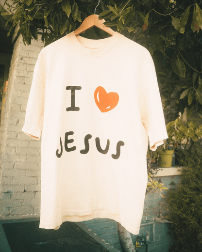 LOVER OF MY SOUL I LOVE JESUS TEE - BLESSED BEIGE