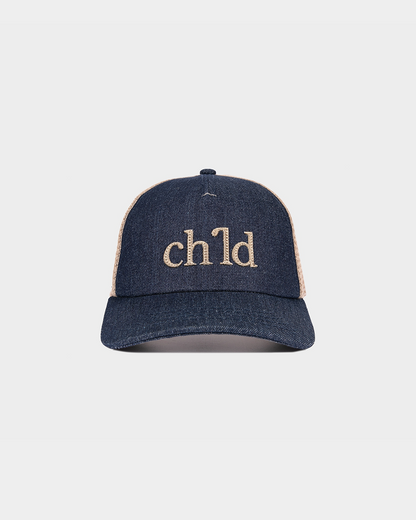 VINTAGE DENIM TRUCKER HAT